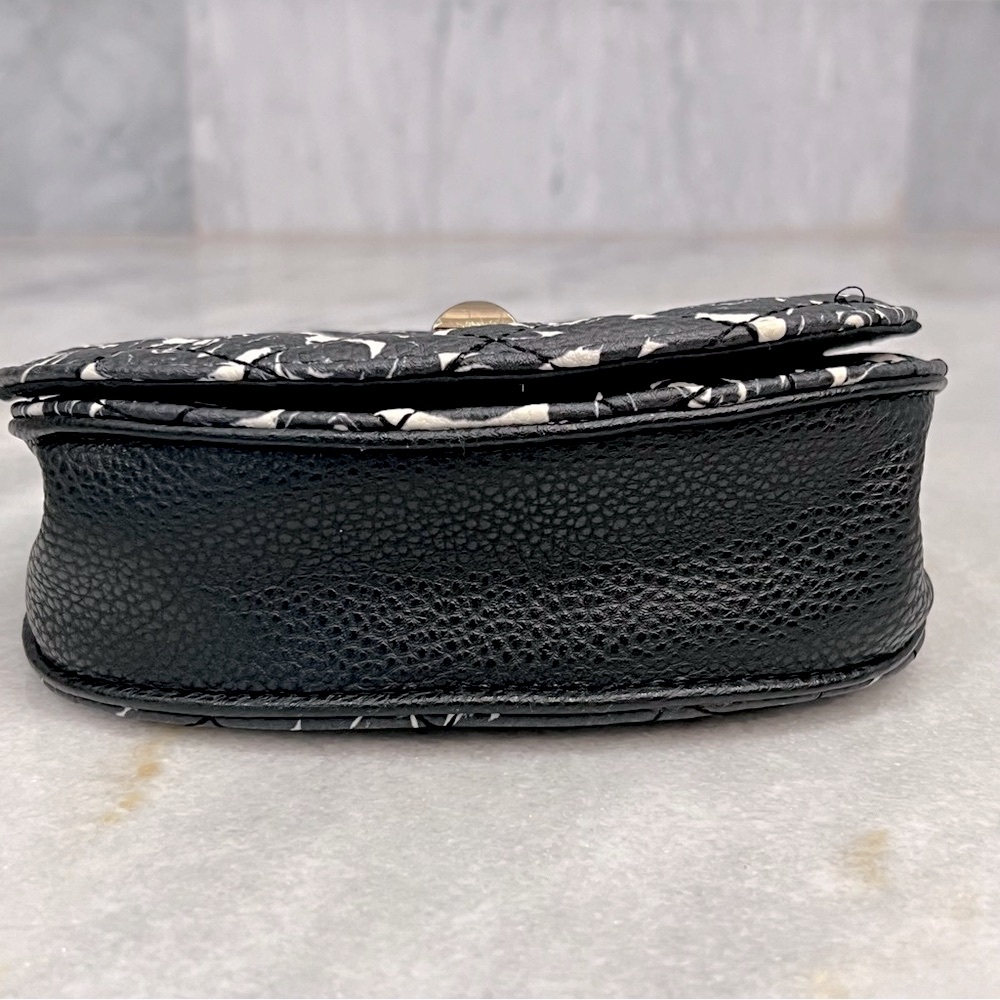 Black and White Mini Floral Gold Chain Crossbody - Picture 6 of 10